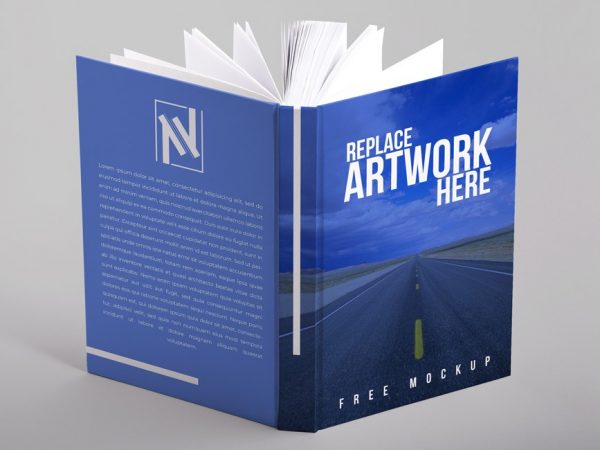 Standing-Open-Hardcover-Book-Mockup